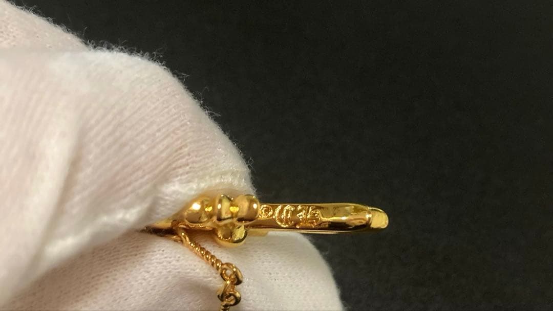 22k ダイヤクロス ハートボール ロゴ ツイストチェーン ネックレス 60