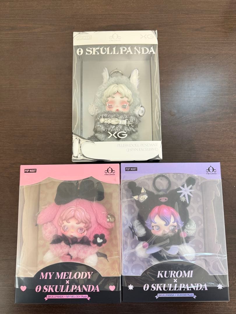 即日発送可　スカルパンダ クロミ マイメロディ xg ポップマート　３体セット 正規品】SKULLPANDA スカルパンダ クロミ マイメロ XG Wednesday 4点
