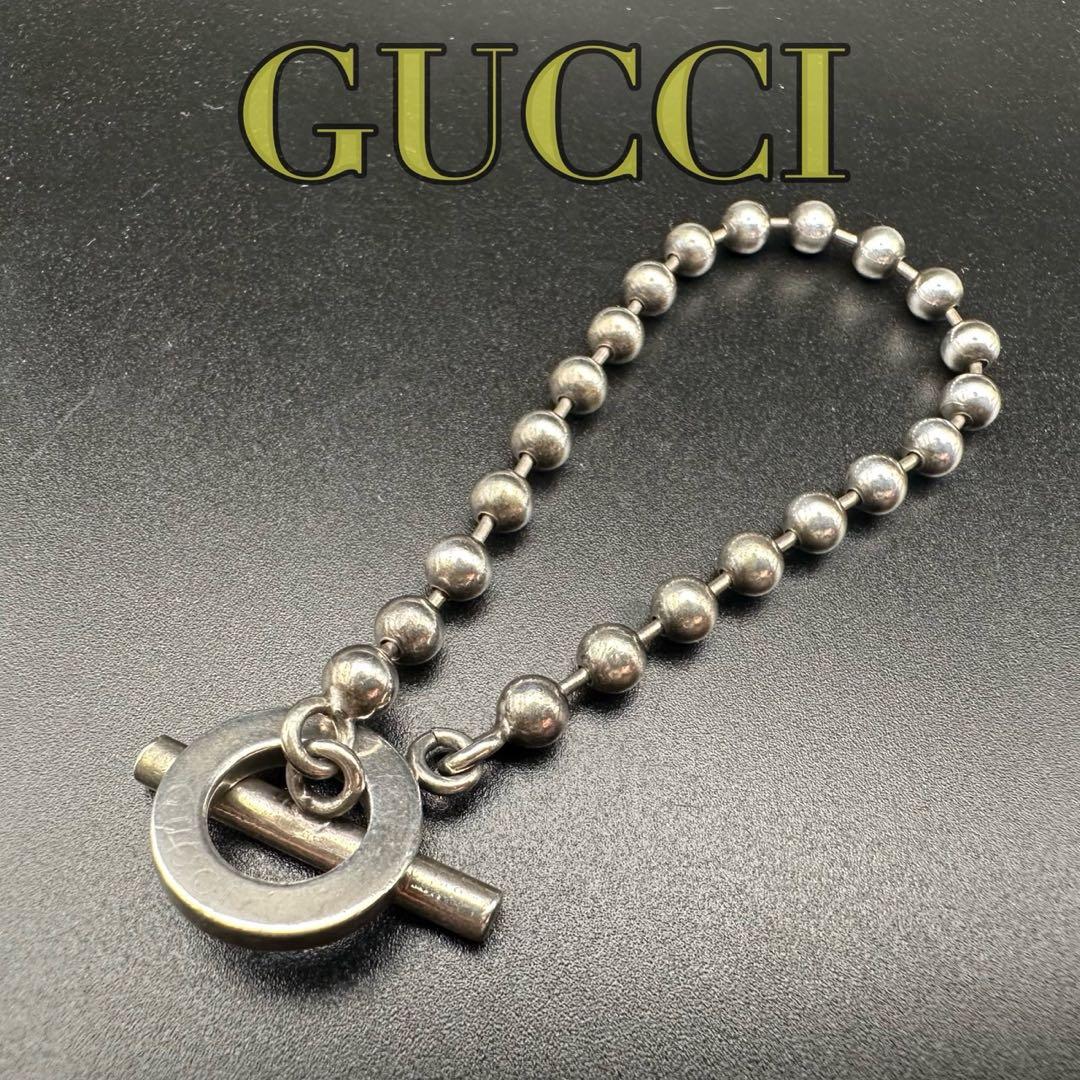 極美品✨　GUCCI　グッチ　ブレスレット　ボールチェーン　ロゴ　1536