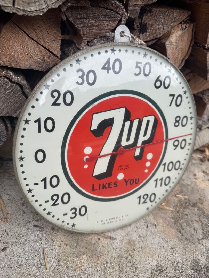 当時モノ　ヴィンテージ 1960年代　7UP 温度計　世田谷ベース
