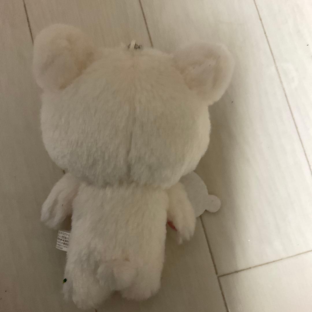 コリラックマSan-X白いふわふわ素材白いクマの子肉球刺繍コリゴグ