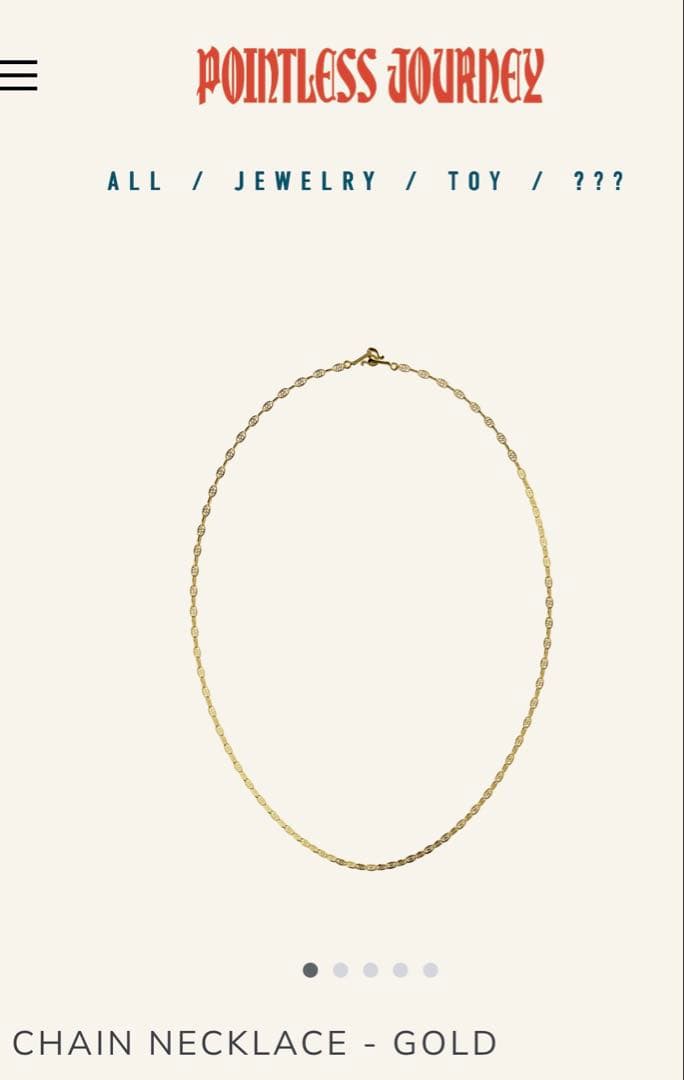 アクセサリー POINTLESS JOURNEY CHAIN NECKLACE - GOLD