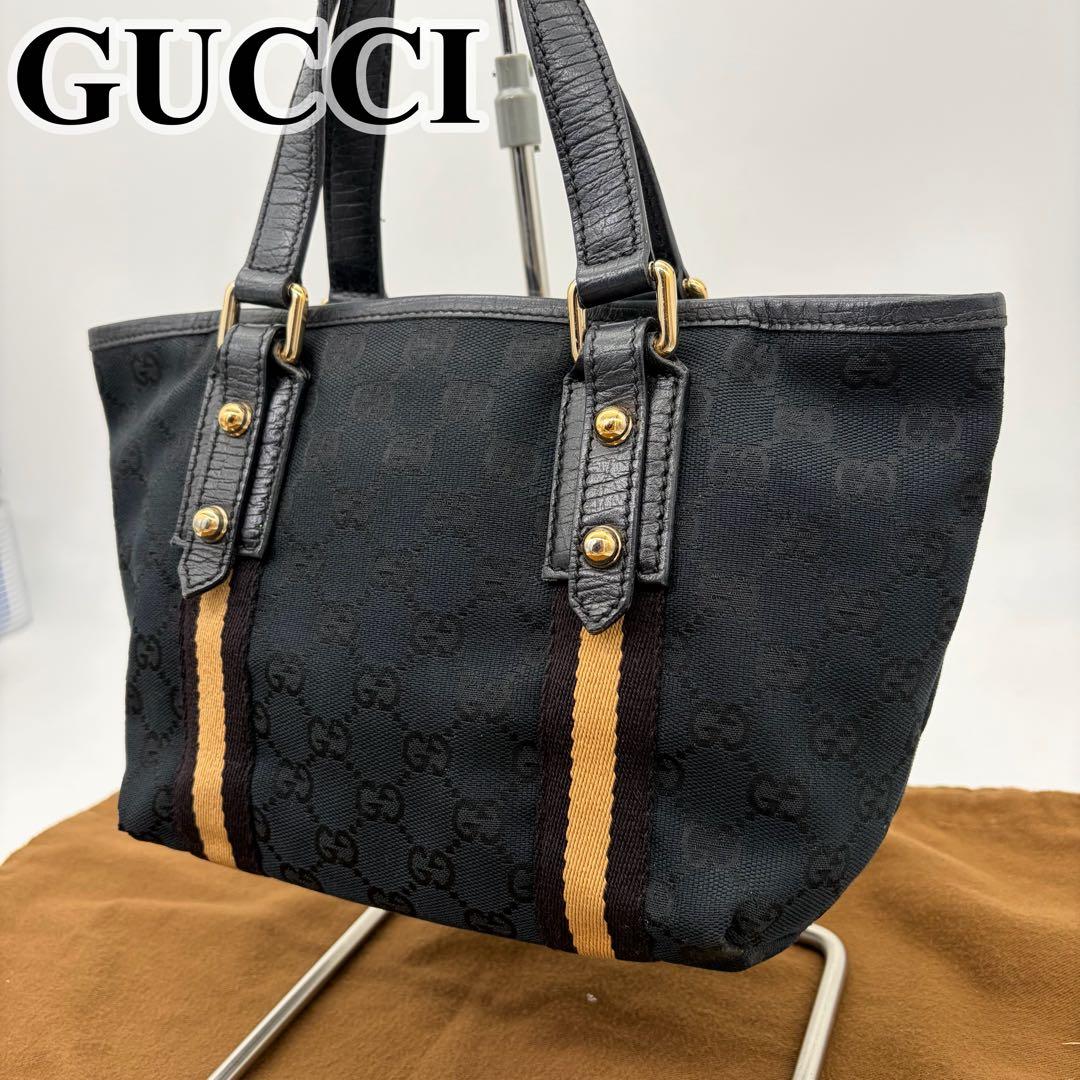 GUCCI ハンドバッグ 手提げ GGキャンバス シェリーライン 139261