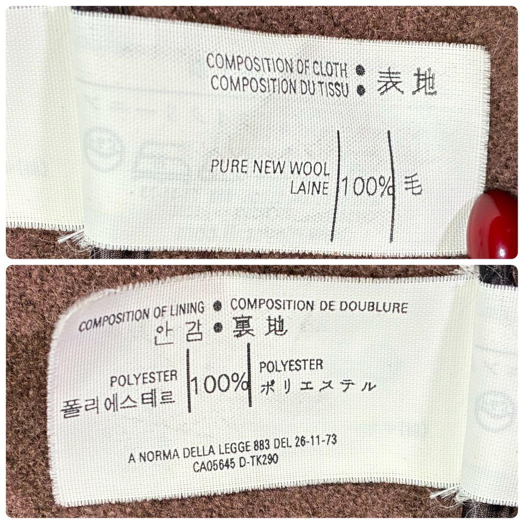 グローバーオール ダッフルコート ヘリンボーン ブラウン系 トグル