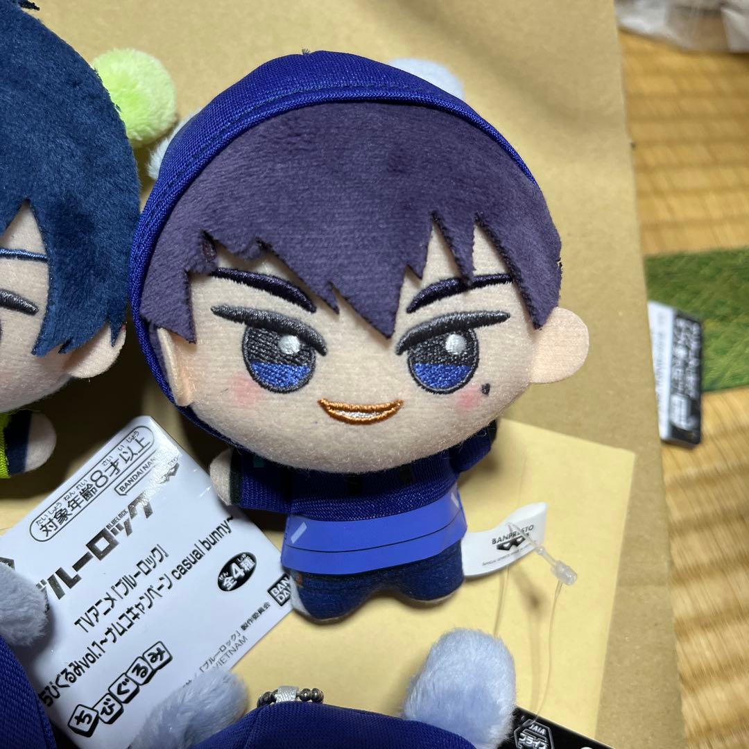 8個 ブルーロック ちびぐるみ ナムコ casual bunny 潔世一 烏旅人