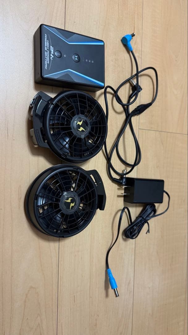 空調風神服　24Vハイパワーファン・リチウムイオンバッテリー　セット
