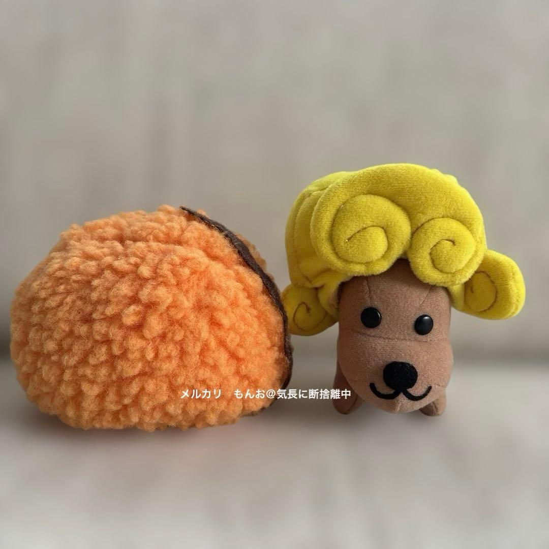 アフロ犬 ぬいぐるみ カーリー犬 ソース犬 被り物2点のセット 平成版