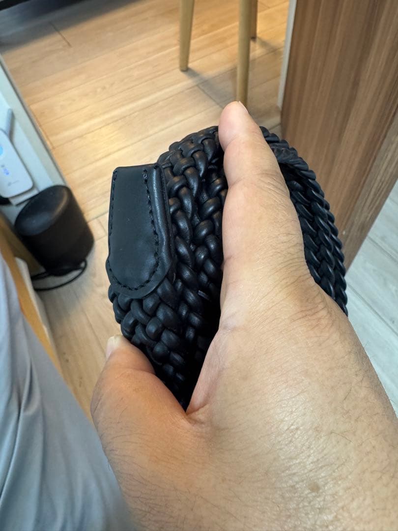 Papás ブラック編み込みベルト 85 新品タグ付き 定価27,500円 - メルカリ