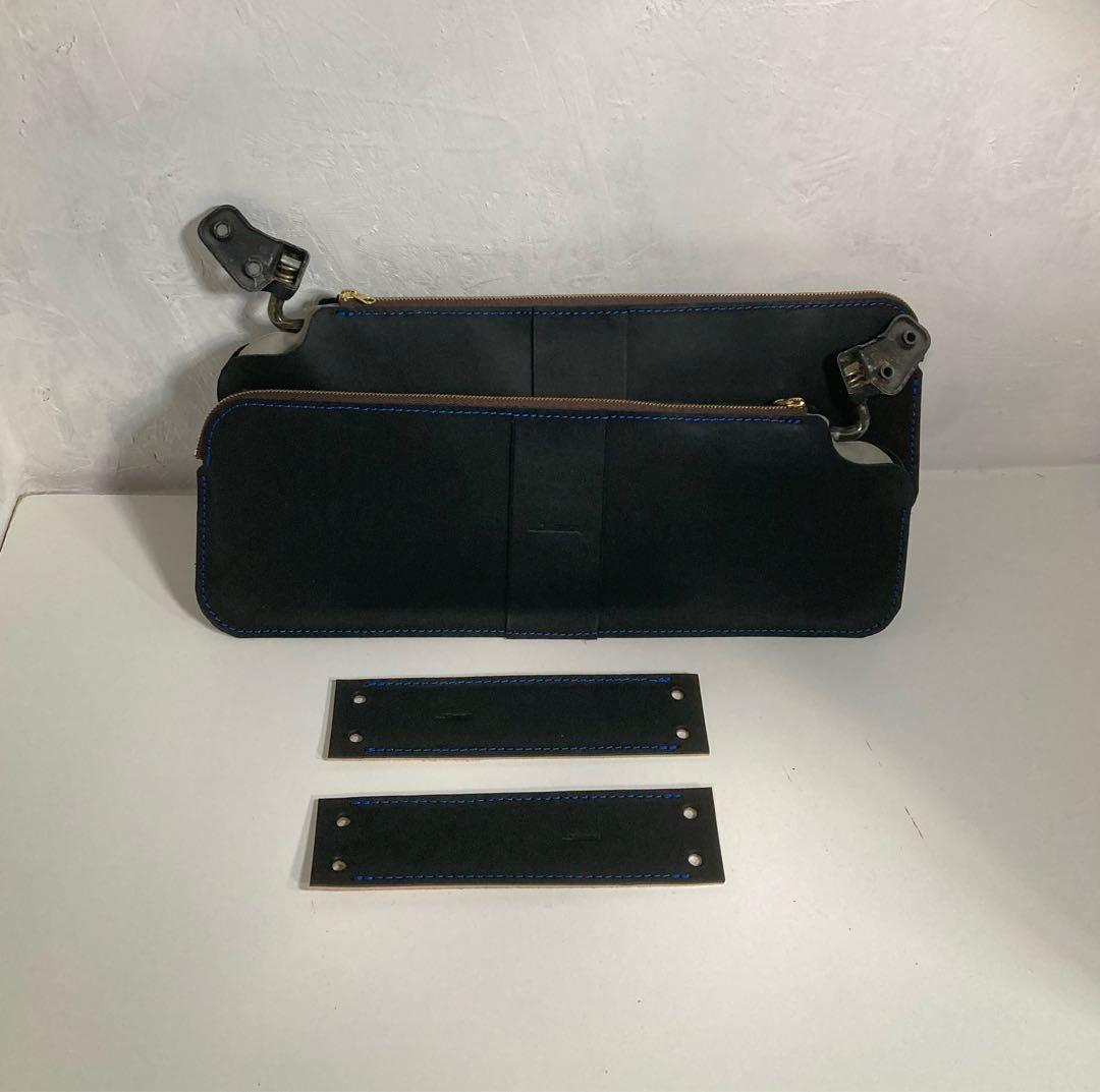 リュウ◇ja11ja22ジムニー2点セット◇ブラック、ステッチ青