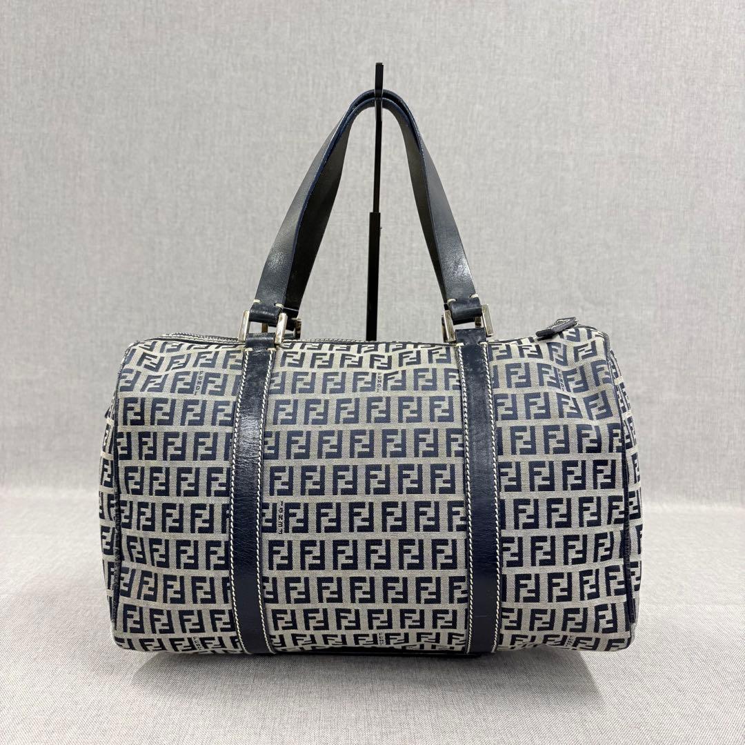 FENDI フェンディ ズッキーノ ボストンバッグ ハンドバッグ キャンバス