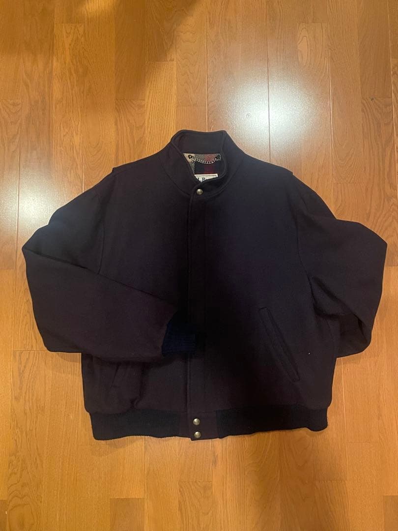 【チェスナット】L.L.Bean チェック裏地 ウールブルゾン 短丈