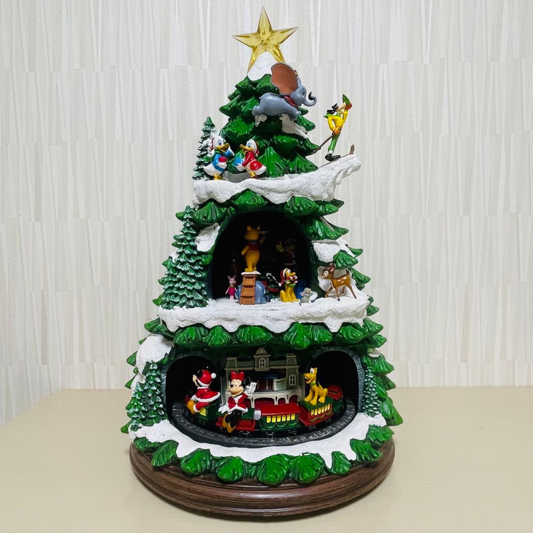 Disney ディズニー クリスマスツリー メリーゴーランド 置物 メロディ