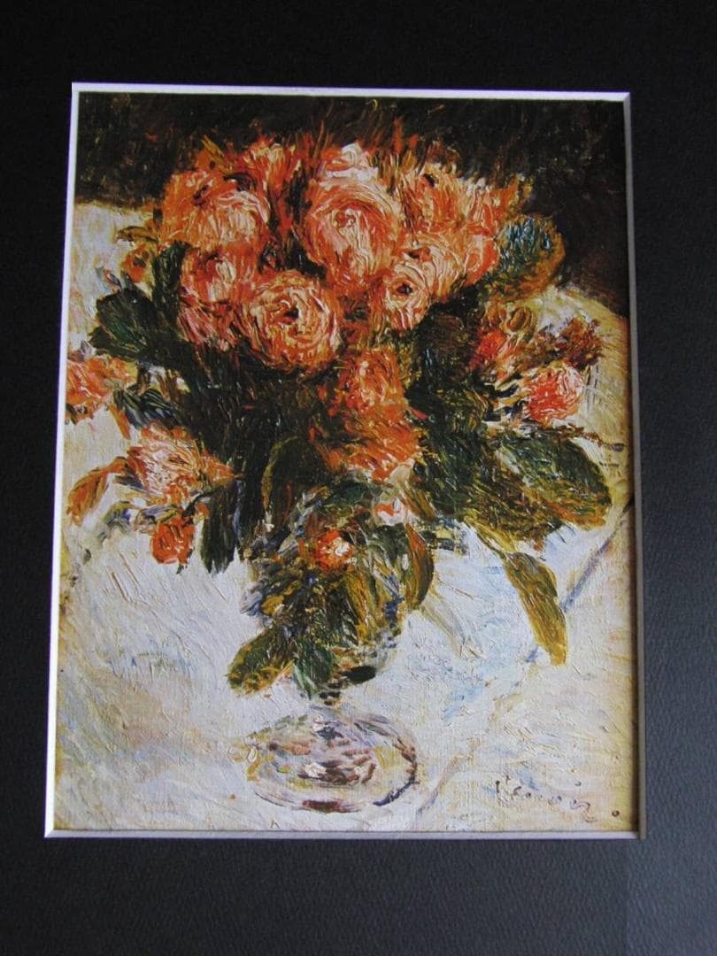 ピエール＝オーギュスト・ルノワール、【にわいばら】、希少な額装用画集より