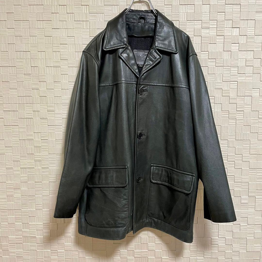 90s】COACH オールドコーチ 本革 レザージャケット ライナー 黒 S