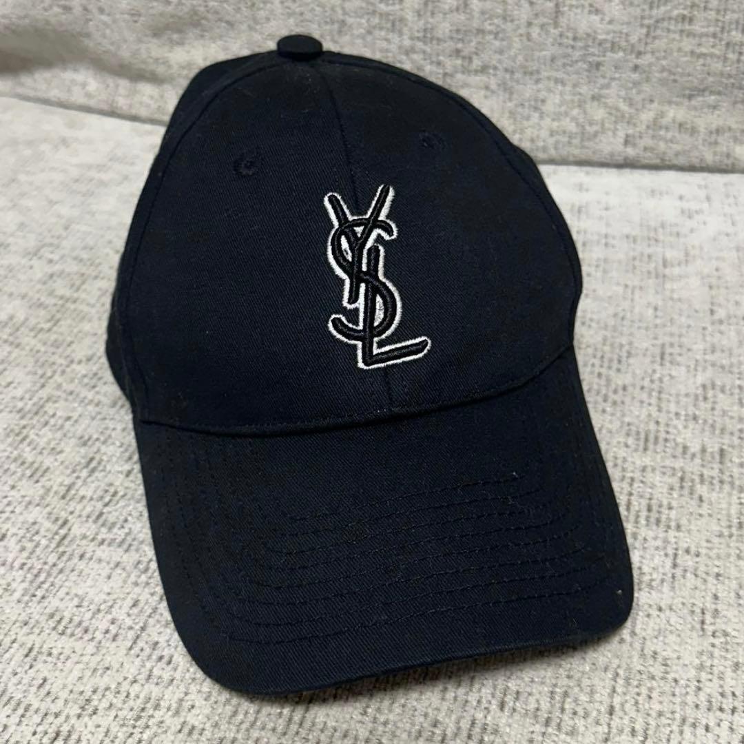美品 SAINTLAURENT NEWERA9FORTY キャップ サンローラン ニューエラ YSL モノグラム キャップ ブラック | Saint Laurent | YSL