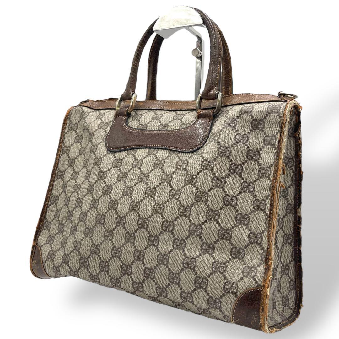 グッチ　オールドグッチ　ミニボストンバッグ　GGパターン　08000