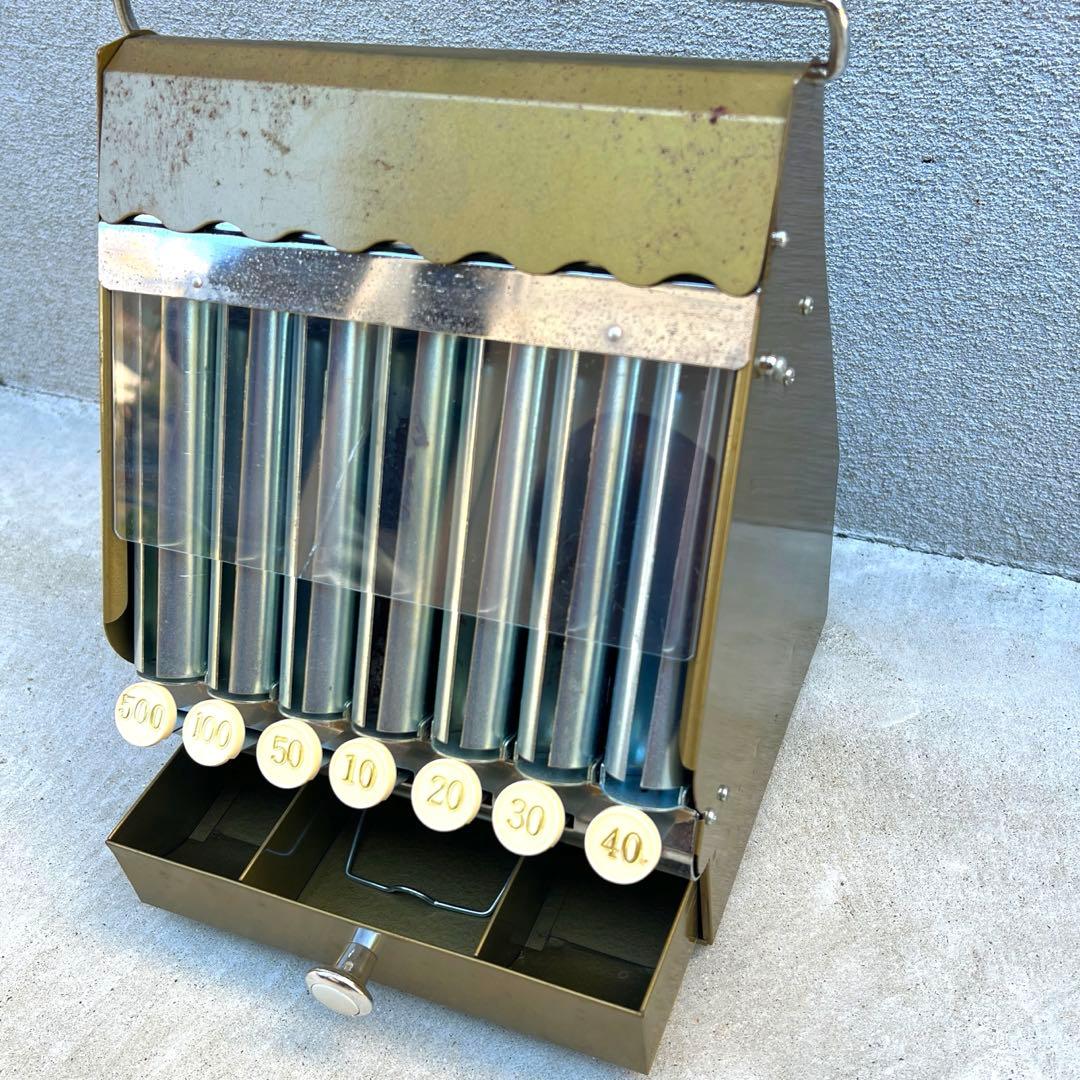 昭和レトロ 手動 釣銭機 アンティークレジ ホルダー