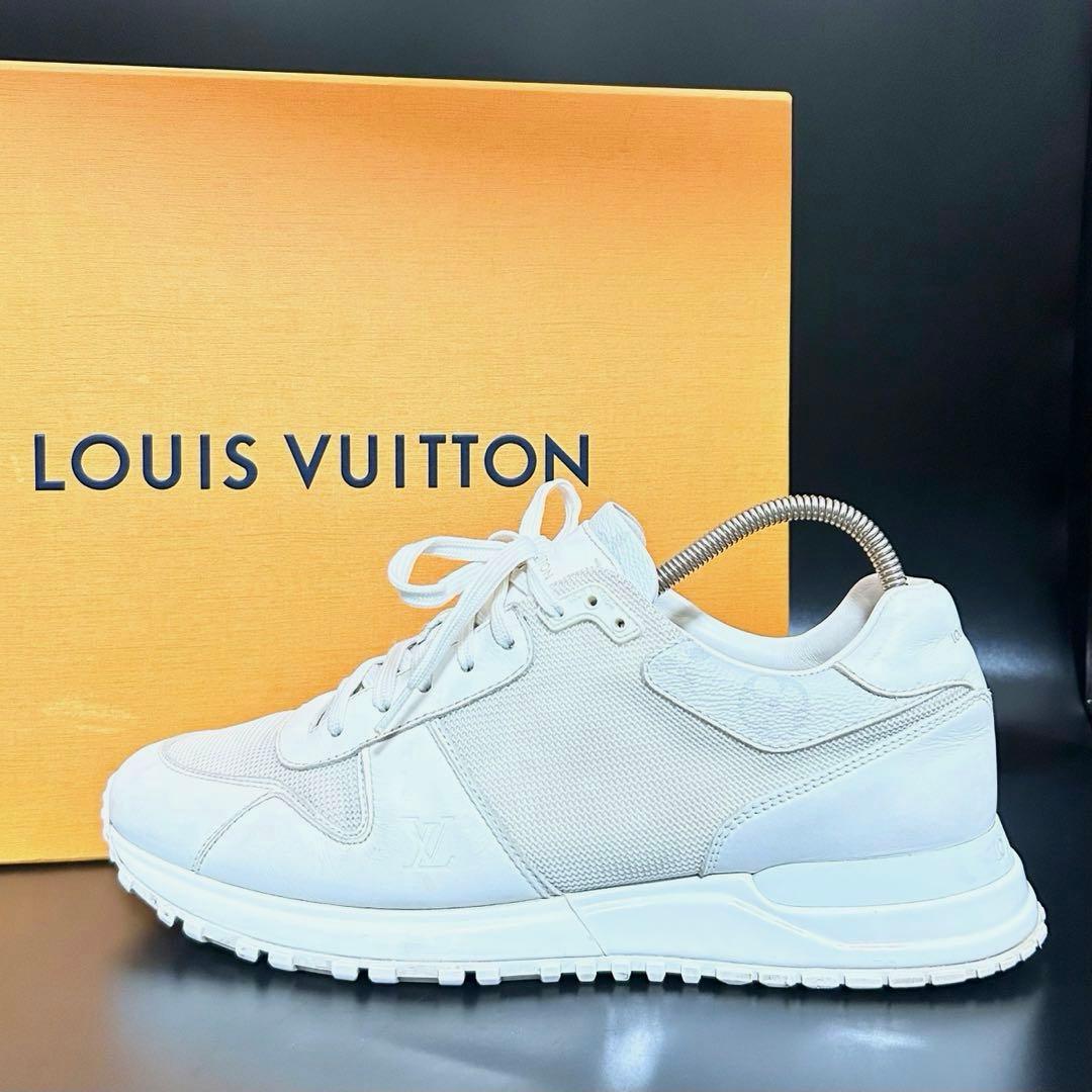 ルイヴィトン ランアウェイ スニーカー モノグラム メンズ レザー 白 26cm