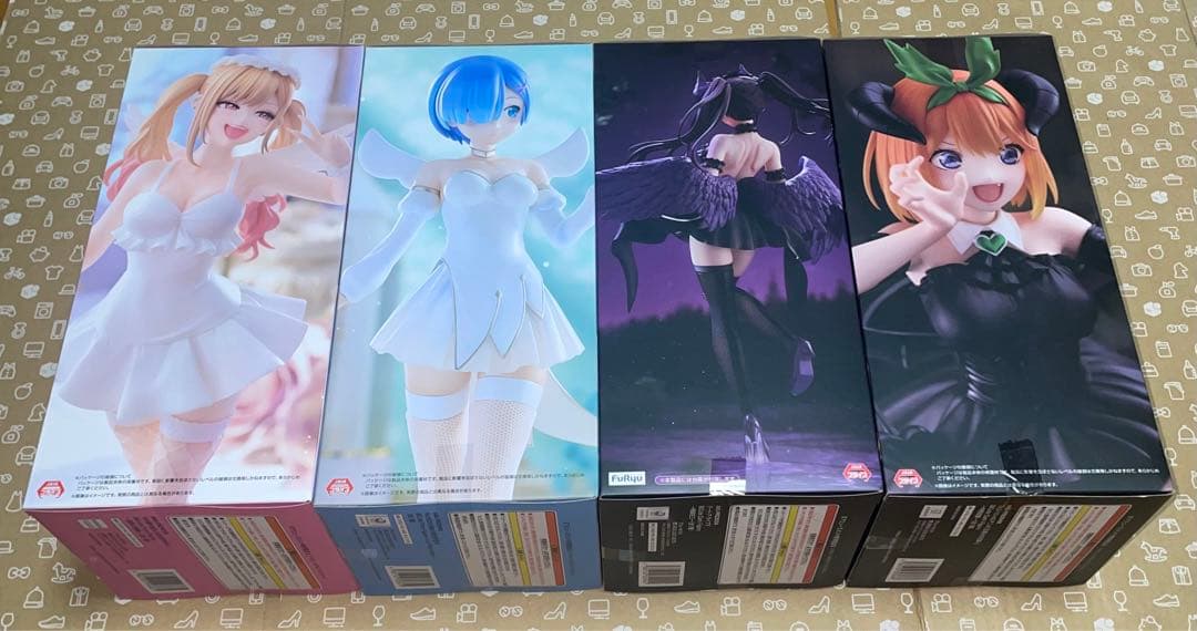 BiCute 美少女フィギュア 4種セット 喜多川海夢 レム 時崎狂三 中野