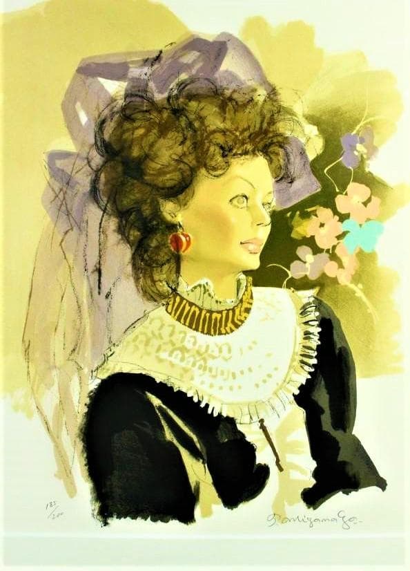 リトグラフ宮永岳彦少女直筆サイン18/200