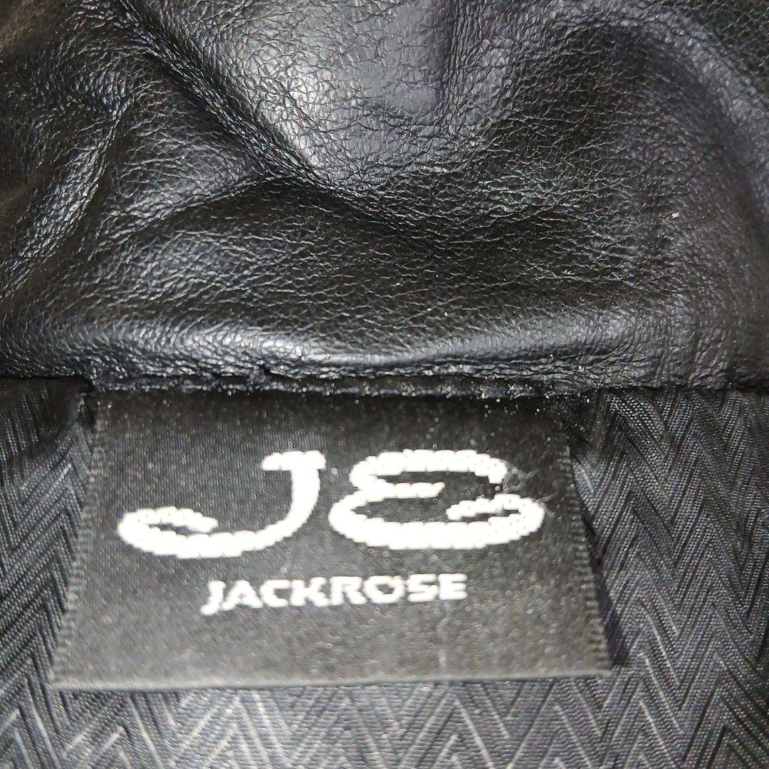 ジャックローズ襟付きシワ加工シングルライダース、サイズ4 - メルカリ