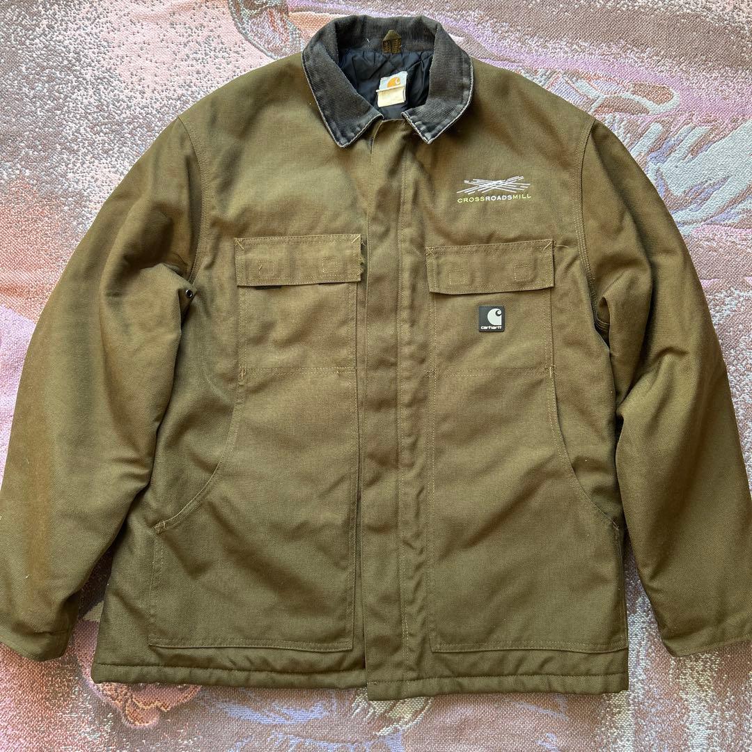 carhartt ダックトラディッショナルコート　企業ロゴ　USA製