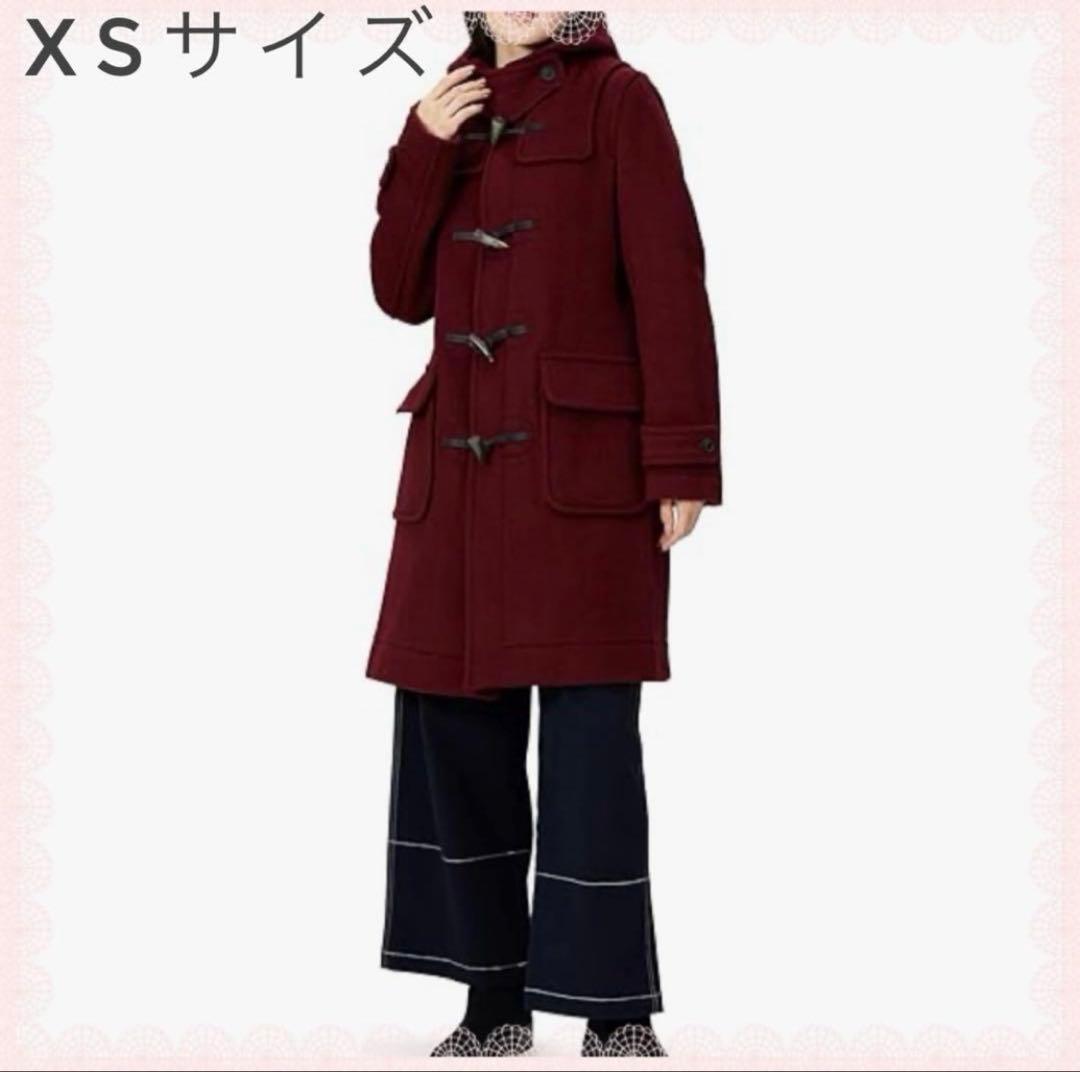 ロンドントラディション ダッフルコート 赤 チェック サイズ 34