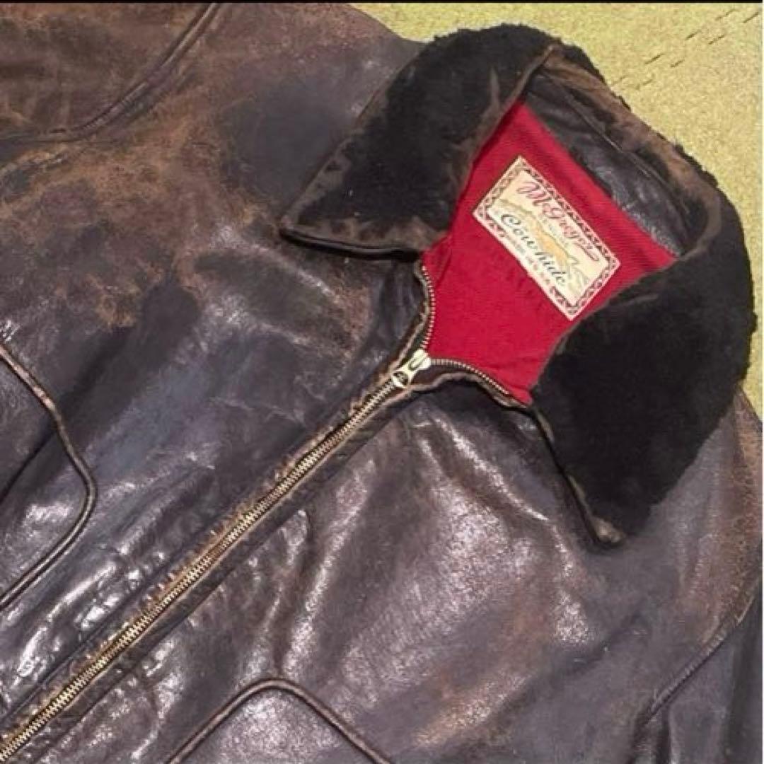 40sヴィンテージ★筆記体タグ★ボマージャケット★レザージャケット★G-1
