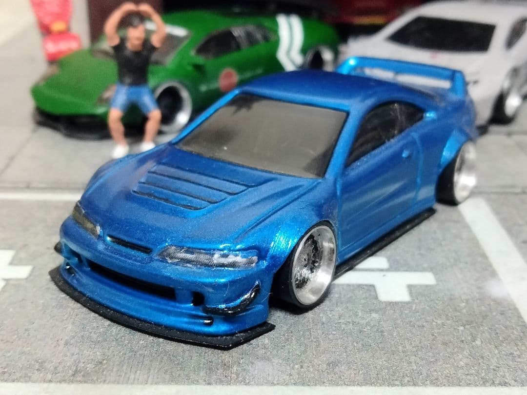 ホットウィールカスタム ホンダ インテグラ ☆自作アルミリム☆深リム
