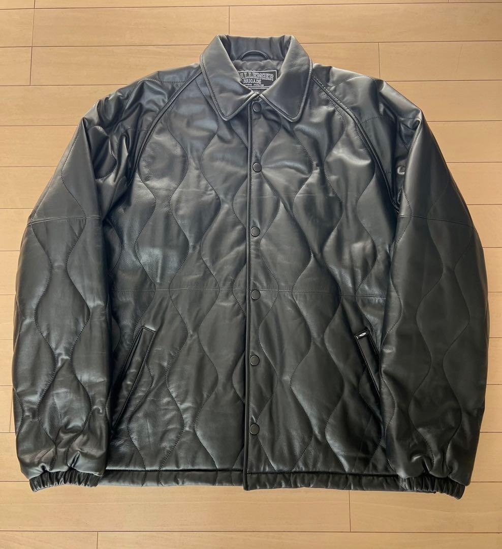 CHALLENGER QUILTING LEATHER JACKET BLACK - メルカリ