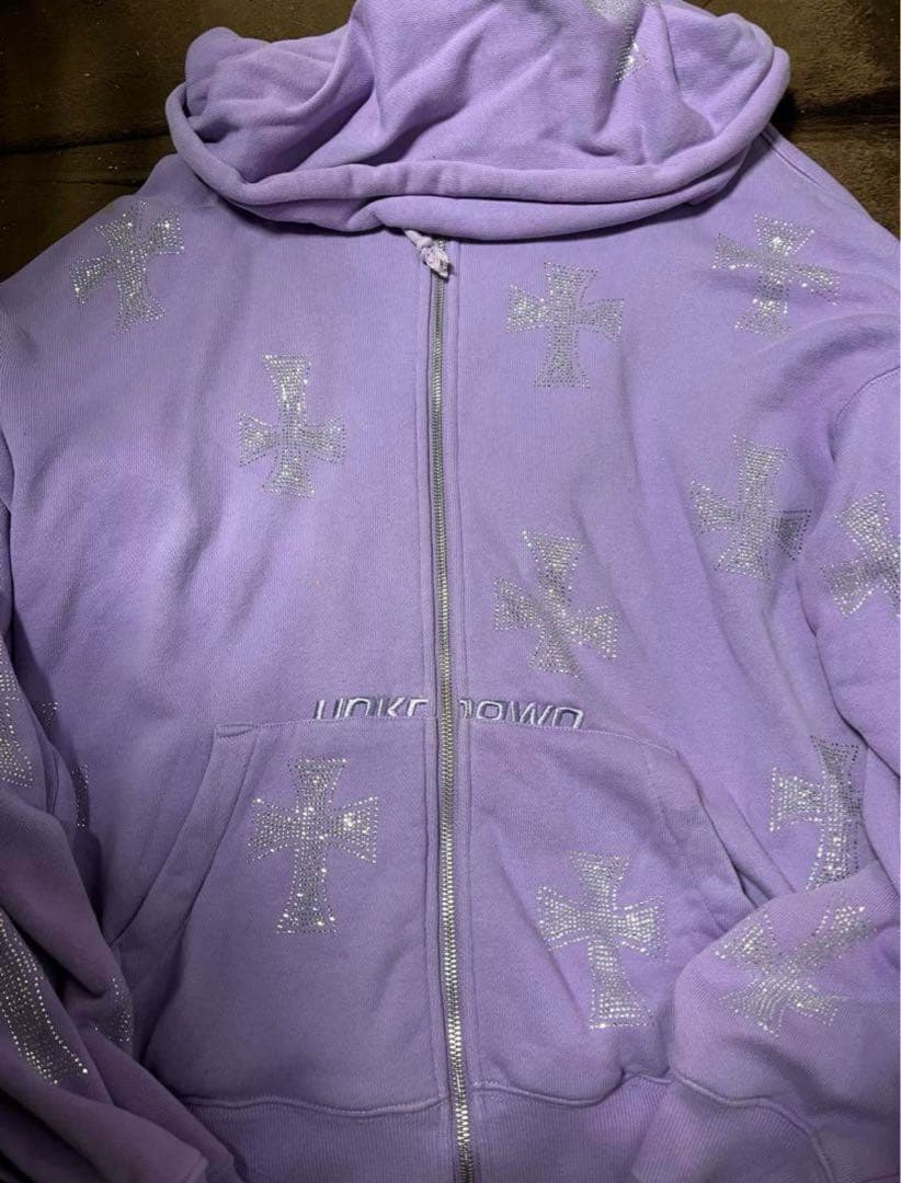 unknown アンノウン 紫 パーカー - メルカリ