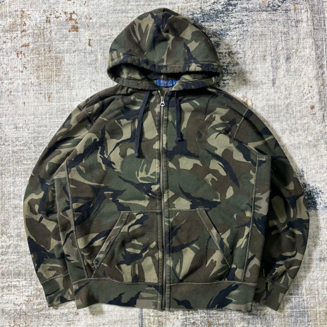 POLO Ralph Lauren ラルフローレン ジップパーカー カモ柄