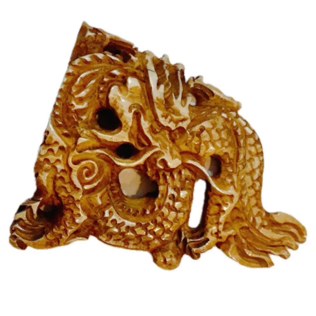 木彫り　龍　彫刻　置物　インテリア　和柄　古美術　1点物　貴重　古物　 骨董品