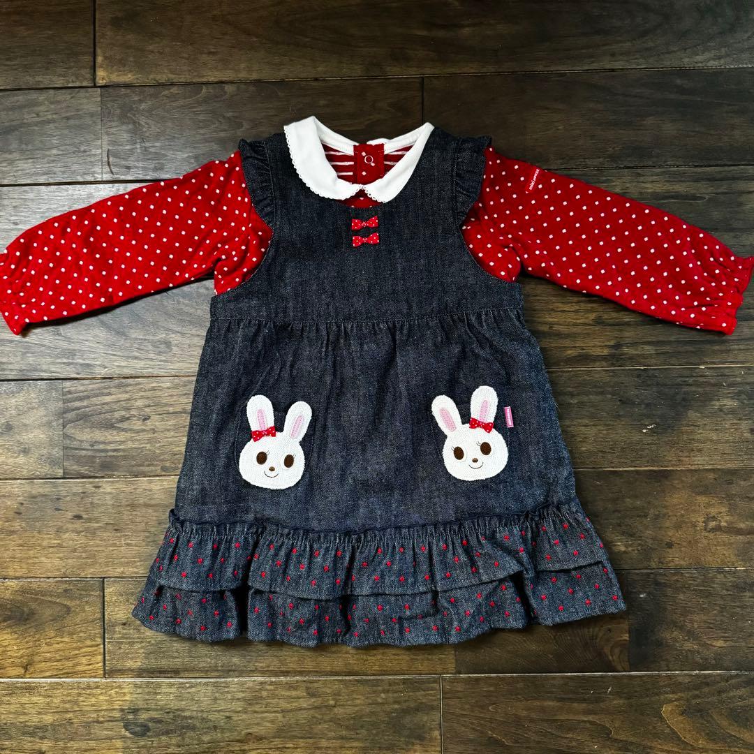 【いちごタルトさん専用】ミキハウス　うさこデニムジャンパースカート&ロンパース チエコサク】デニムジャンパースカート – ミキハウスオフィシャルサイト