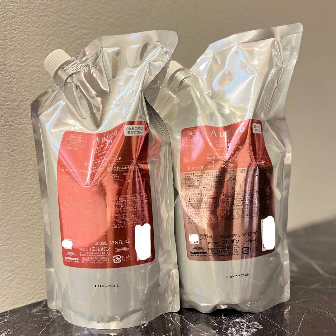 新品未使用/Aujuaリペアリティシャンプー1000ml&トリートメント1kg
