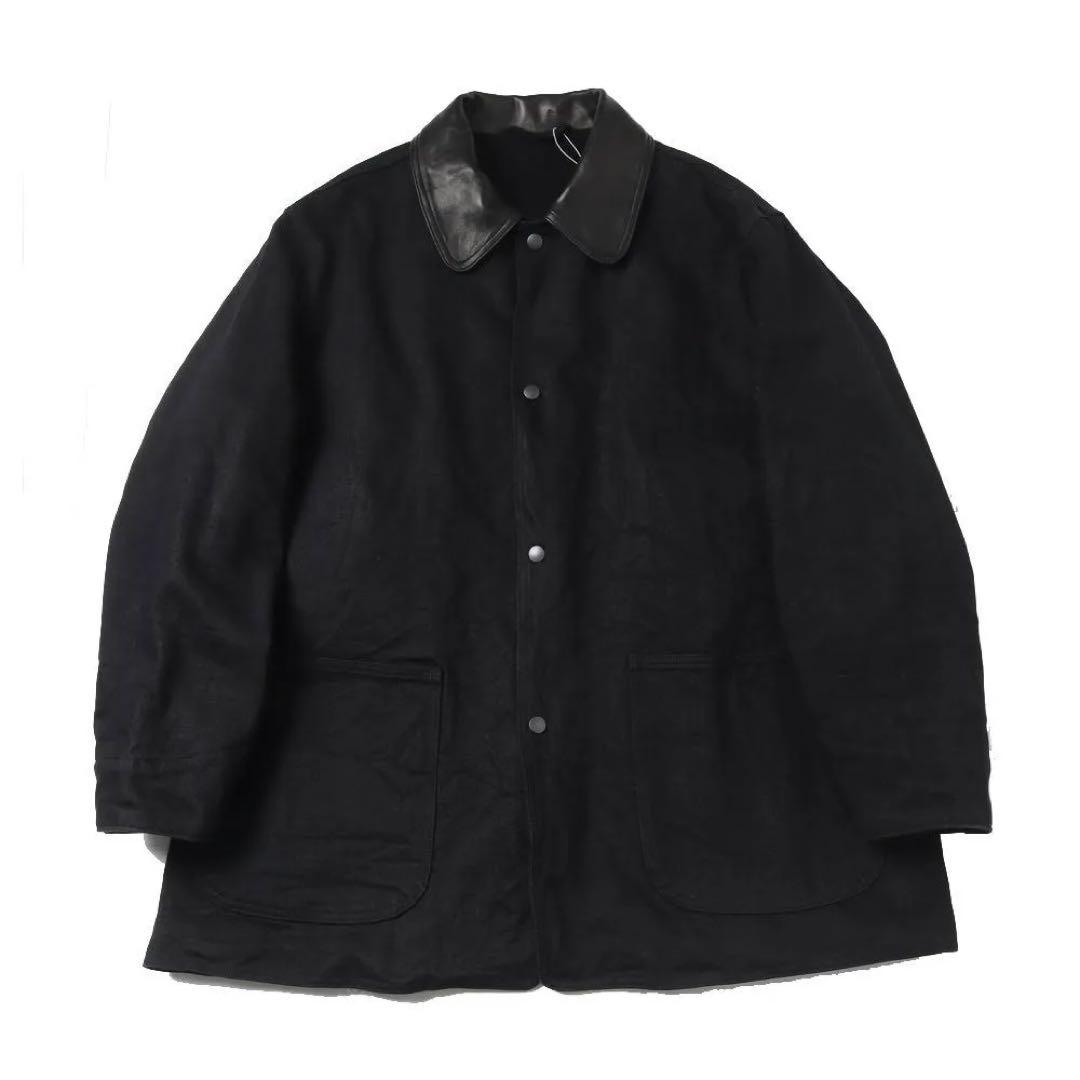 p*@様 comoli denim leather work jacket 2 Comoli Denim Work Jacket | Tortoise General Store