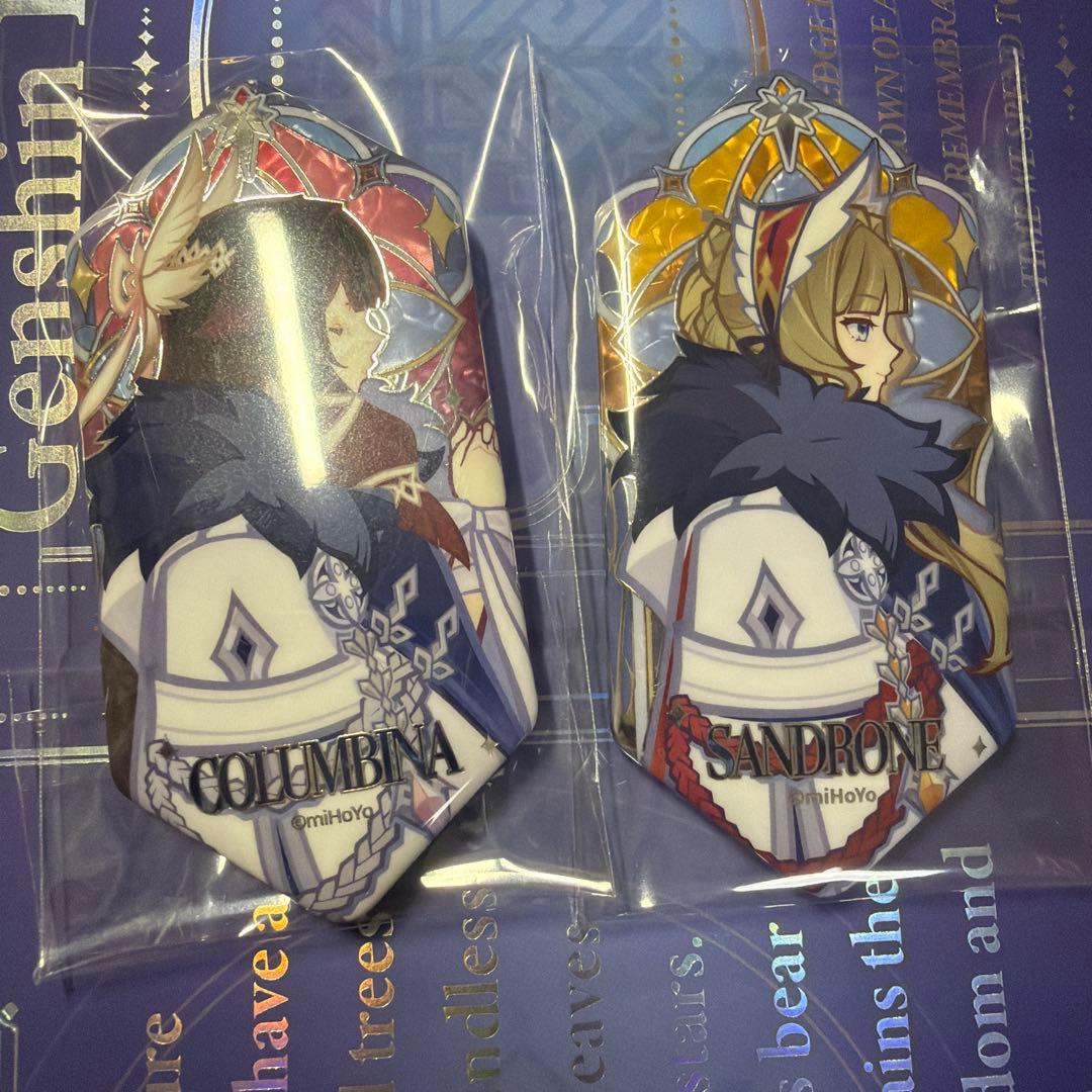 原神 ファデュイ 缶バッジ 少女 コロンビーナ 傀儡 サンドローネ