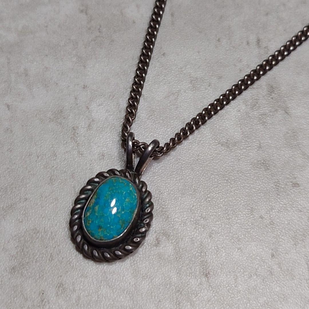 NAVAJO Fred Peters ターコイズネックレス SILVER925