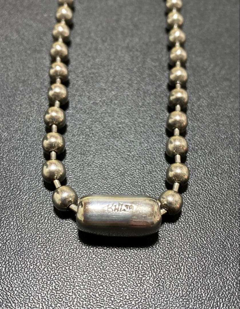 美品！　ビルウォールレザー　5.5mm ラージボールチェーン　ネックレス