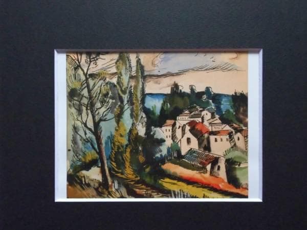 Vlaminck、VALLEE、希少画集画、新品額装付