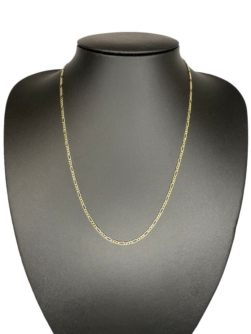 アクセサリー 10K Figaro Necklace 46cm 2mm Solid 10K Yellow Gold 2MM Figaro Chain Necklace in Lobster Clasp