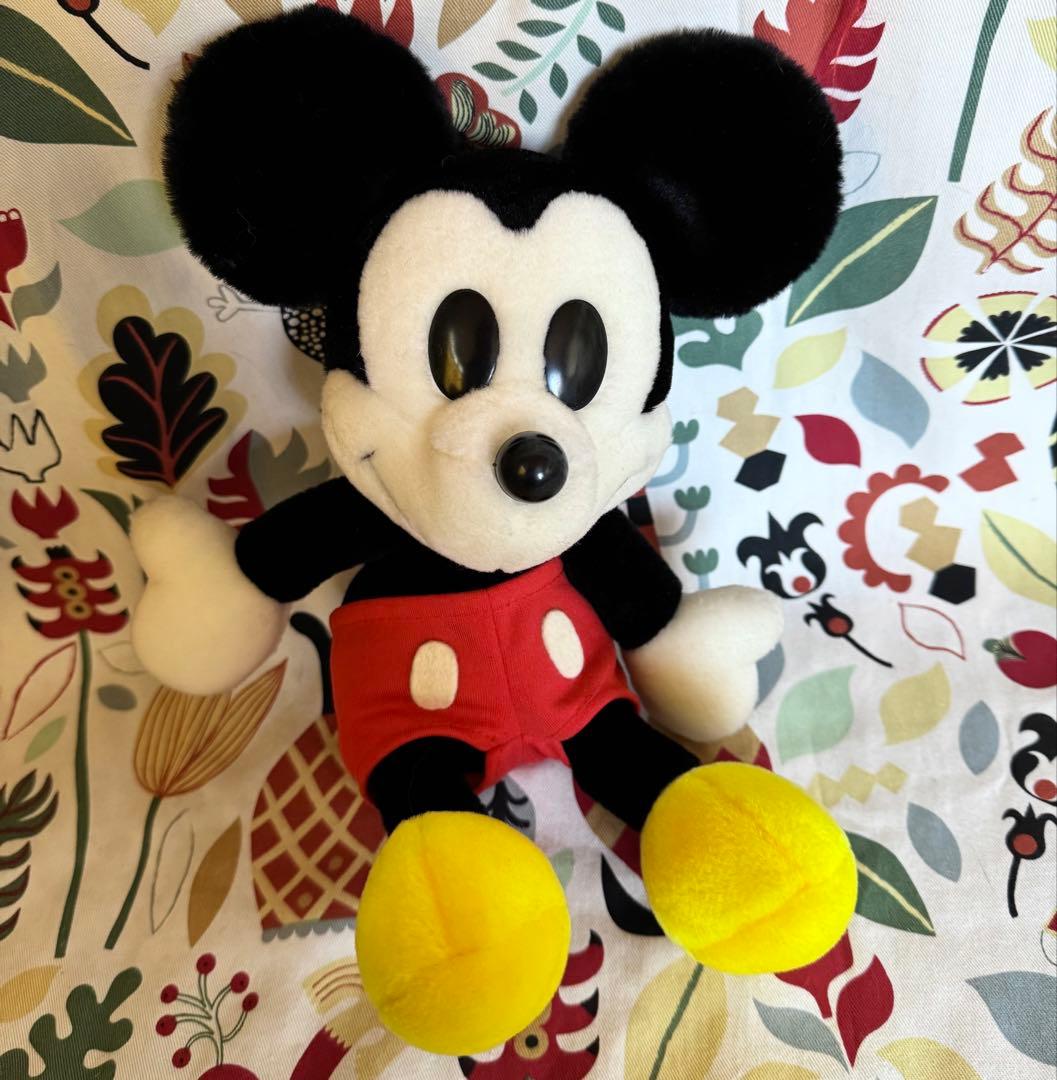東京ディズニーランド 90's 黒目ミッキーマウス ぬいぐるみ 貴重 希少