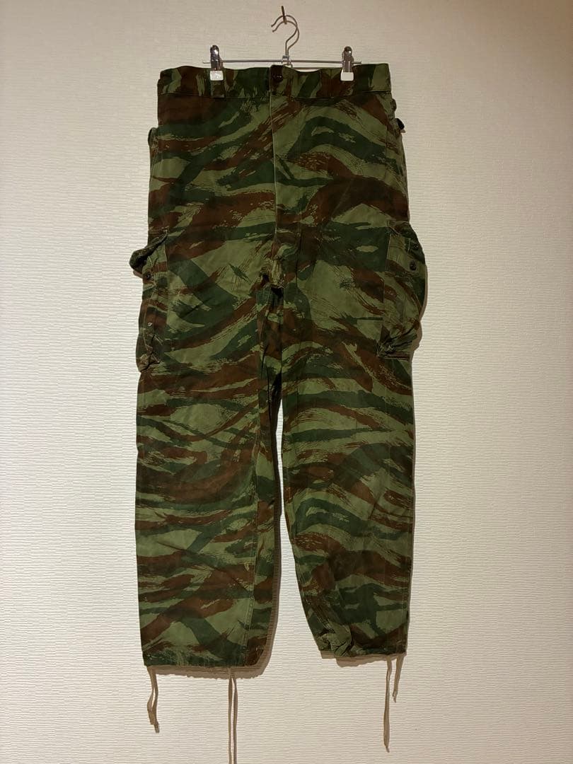 ス*3様 ヴィンテージ フランス軍　リザードカモ　パンツ ギリシャ軍 実物 リザードカモ カーゴパンツ 迷彩 フィールドパンツ XL
