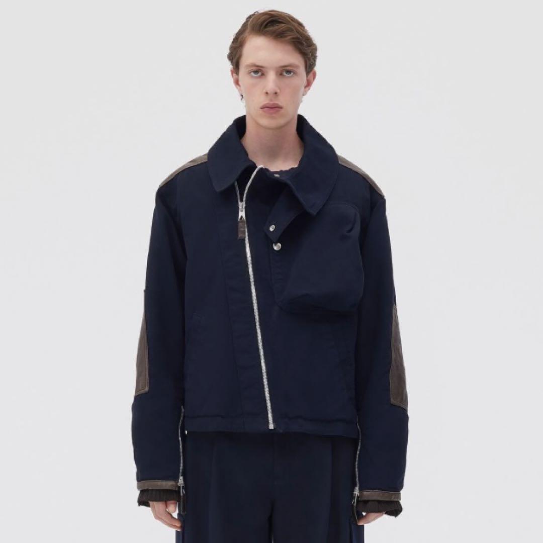 BOTTEGA VENETA ボッテガヴェネタ コットン レザー ジャケット