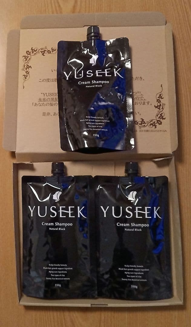 YUSEEK クリームシャンプー ナチュラルブラック 350g