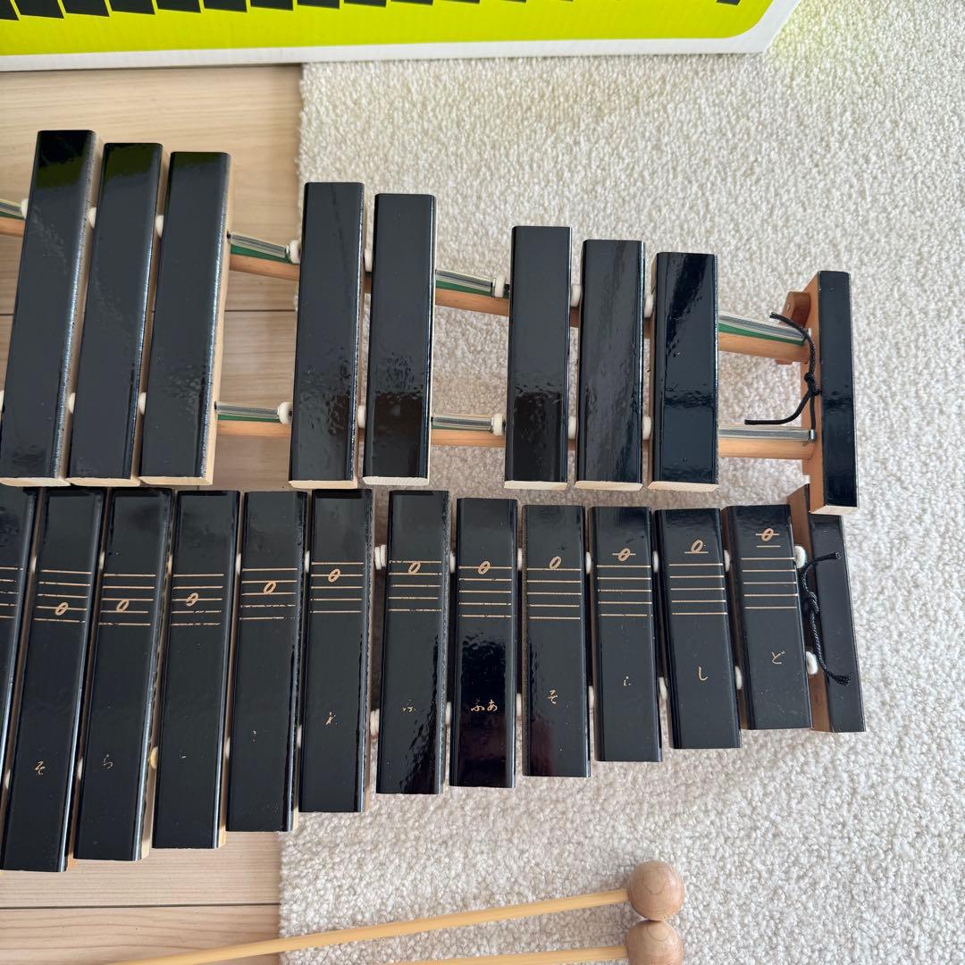 YAMAHA 卓上木琴 No.185 楽器 ヤマハ 木琴 30音 マレット 2本 - メルカリ