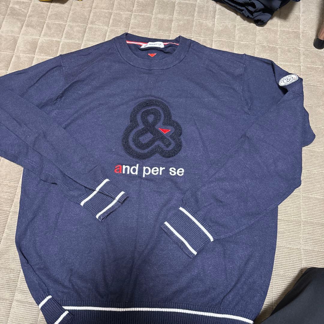 アンパスィゴルフセーター and per se（アンパスィ） セーター 長袖 メンズ ゴルフウェア