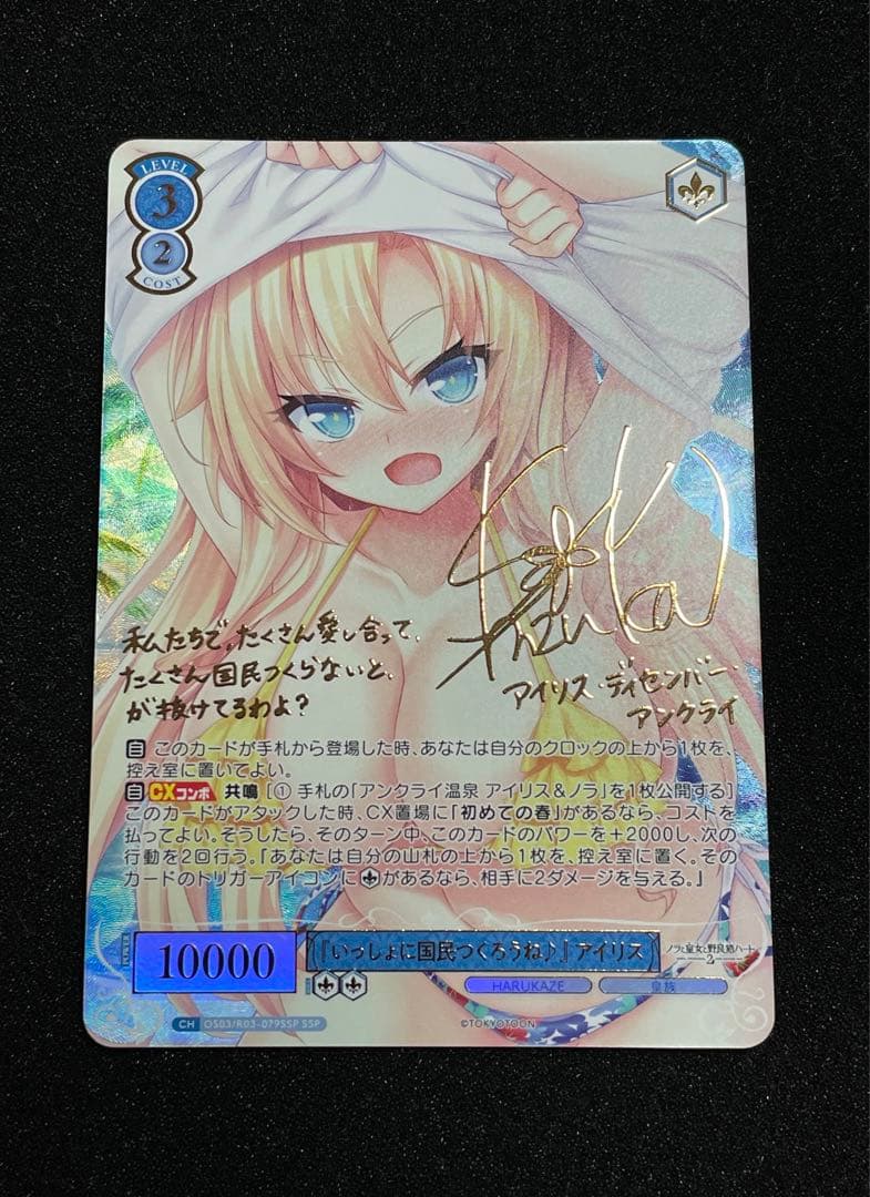 『いっしょに国民つくろうね♪』 アイリス SSP サイン　HARUKAZE いっしょに国民つくろうね アイリス SSP サイン ヴァイスシュヴァルツ