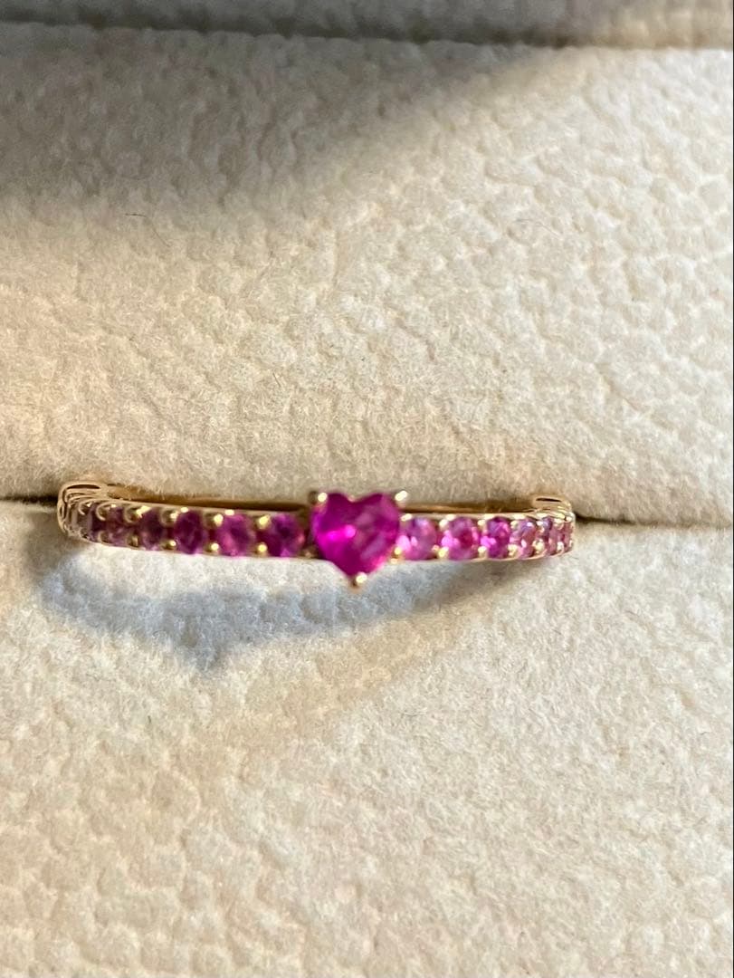 ネ*コ様 1月3日までの出品です＊ソ付＊K18PGルビー＆ピンクサファイアリング ルビー 約1ct ルビー・ピンクサファイア 4.5ct ホワイトゴールド