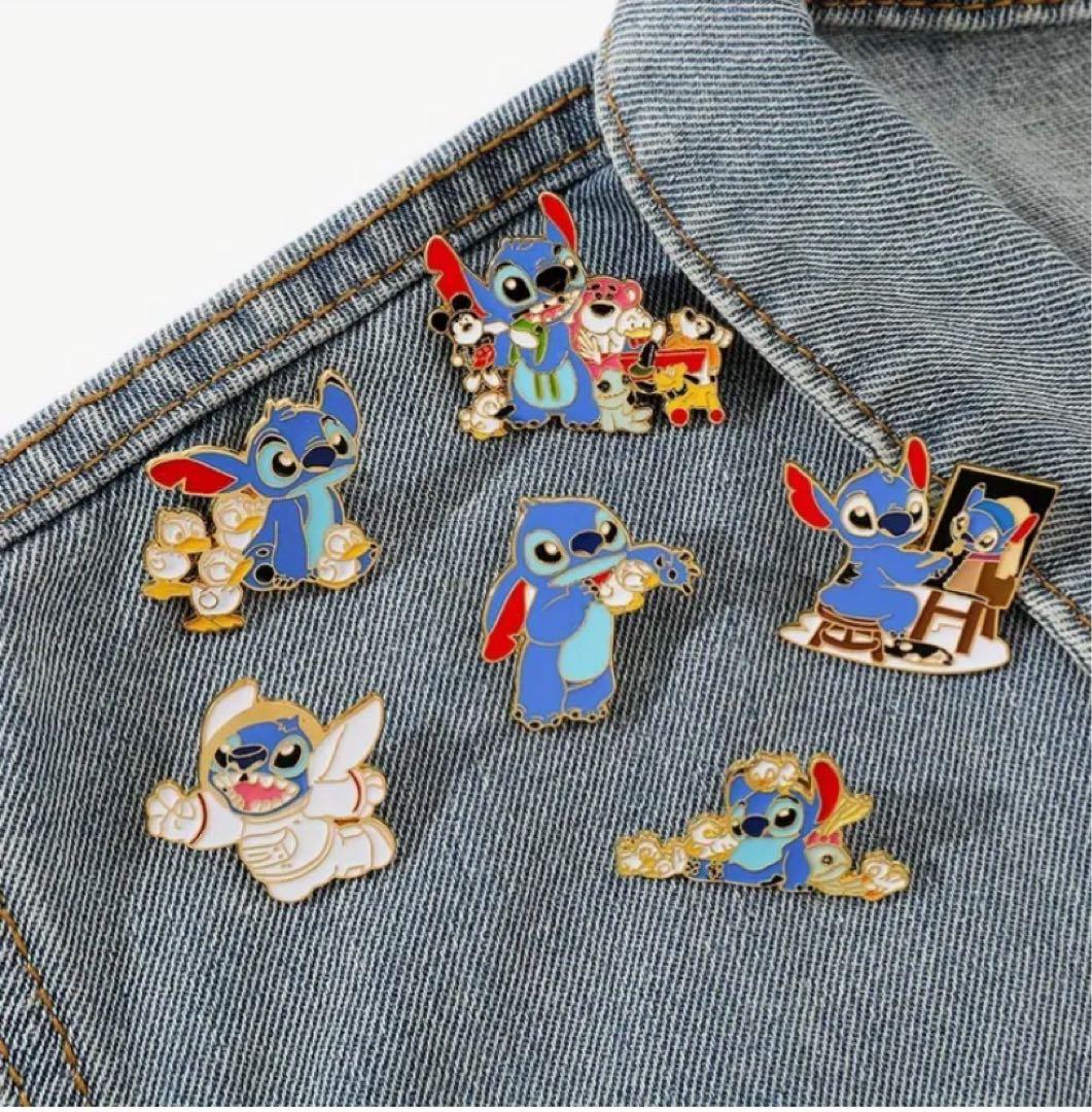 ディズニー スティッチ ミッキー ピンバッジ ピンズ 6個セット - メルカリ
